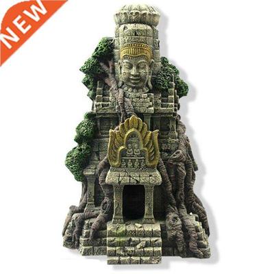 Home Aquarium Ornament Ancient Stone Buddha Resin Figurines