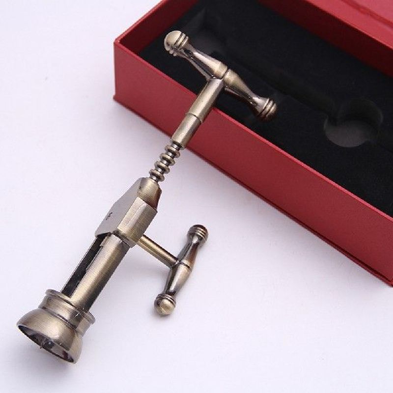 Vintage Zinc Alloy Wine Opener Bottle Corkscrew Metal
