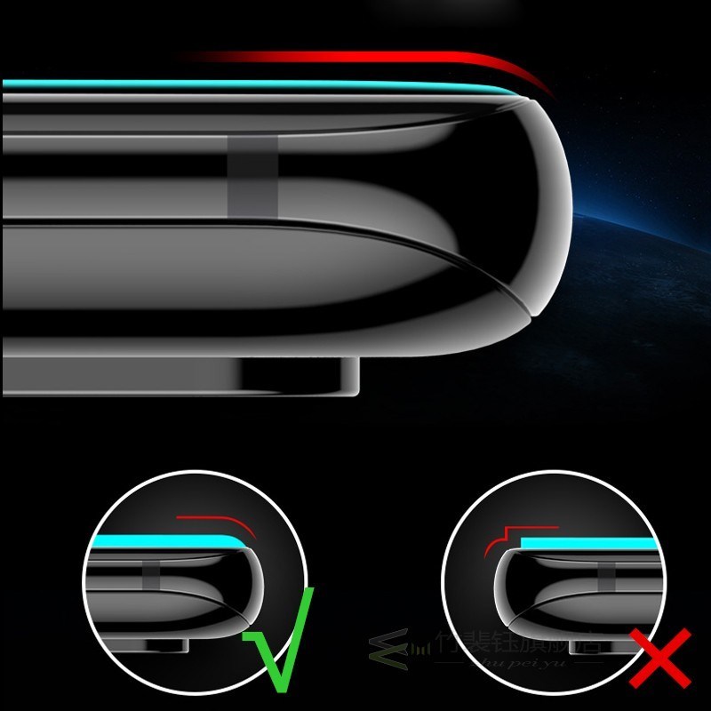 4-in-1  Glass Xiaomi Mi Note 10 Lite 3D Full Curved Cover Te