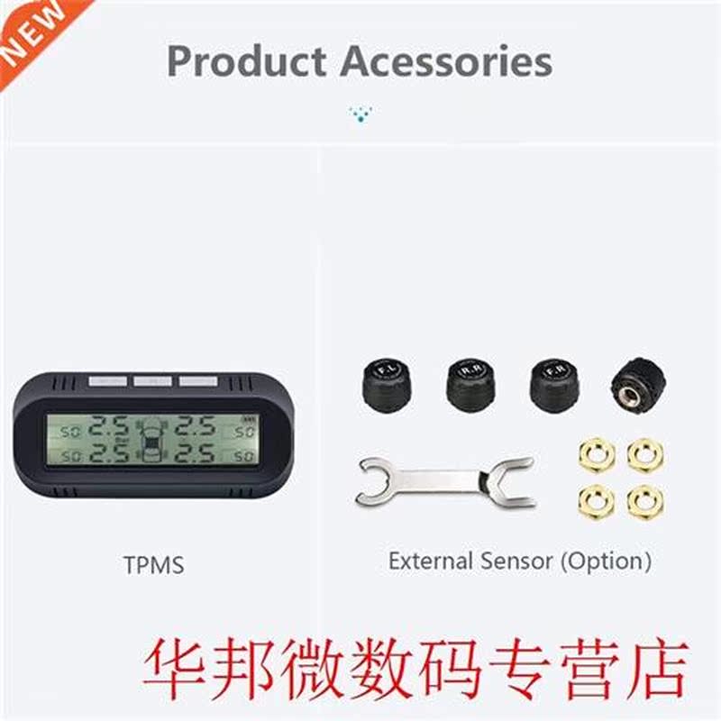 168 Compact Wireless TPMS Car Tire Pressure US Charging Mon