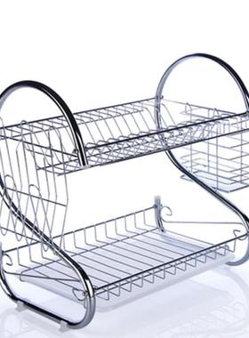 2 Layer Dishes Drying Rack Kitchen Collection Shelf Drainer
