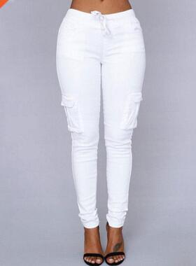 2022 Large Size White Pants Joggers Women Oversized High Wai