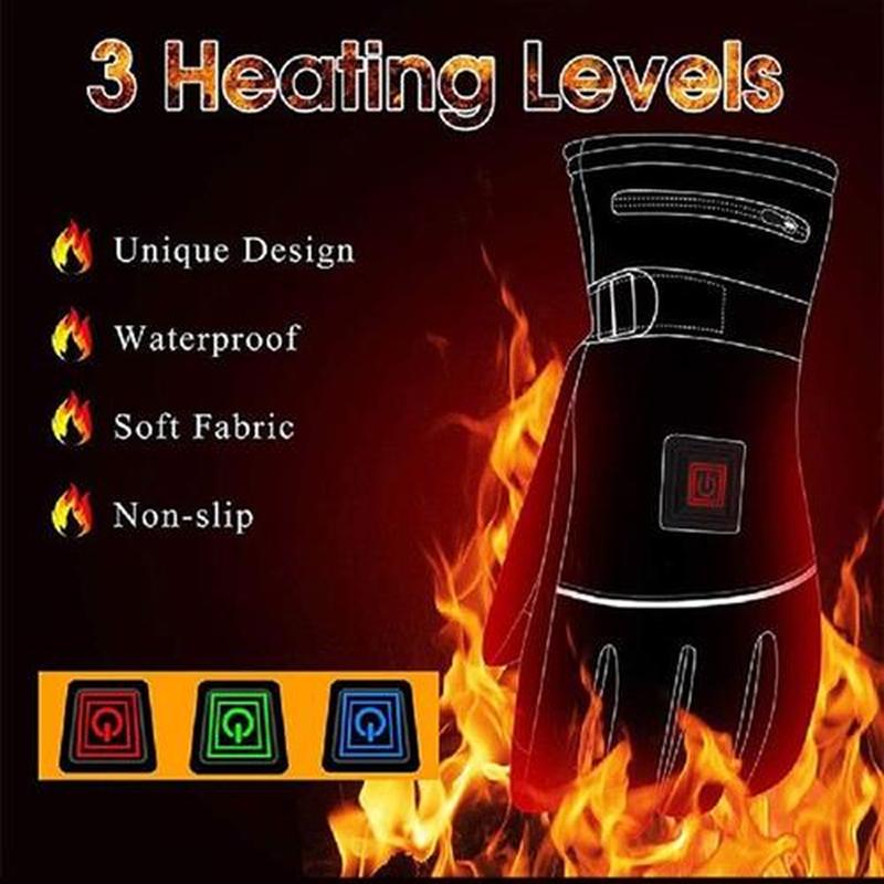 Winter Heated Gloves Touchscreen Electric Heating Skiing