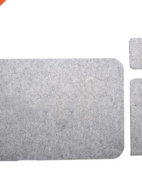 12Pcs Felt Placemat Set Gray-Table Mat Can Be Wiped 45X30 cm
