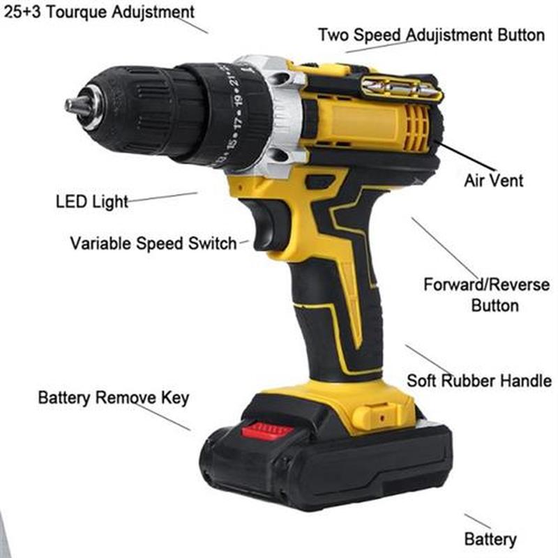 48V Cordless Drill Electric Impact Drill Electric Screwdrive