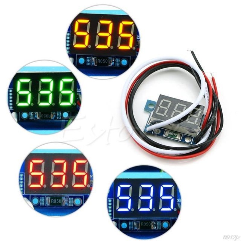 Mini LED 0-999mA DC 4-30V Digital Panel Ammeter Amp Ampere M
