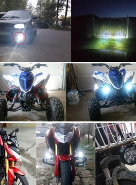 2Pcs 6 LED Auxiliary Headlight for Motorcycle Spotlights  La