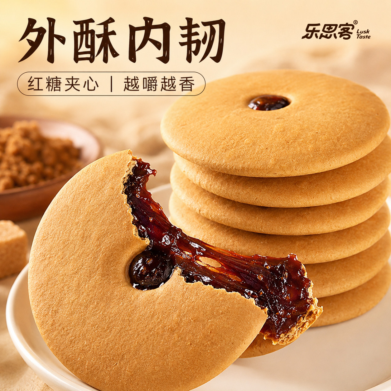 肚脐饼潮汕特产红糖肚脐饼独立包装早餐饼零食小吃正宗潮汕番薯饼
