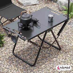 多功能折叠桌户外露营轻便可折叠战术桌IGT野餐碳钢折叠桌