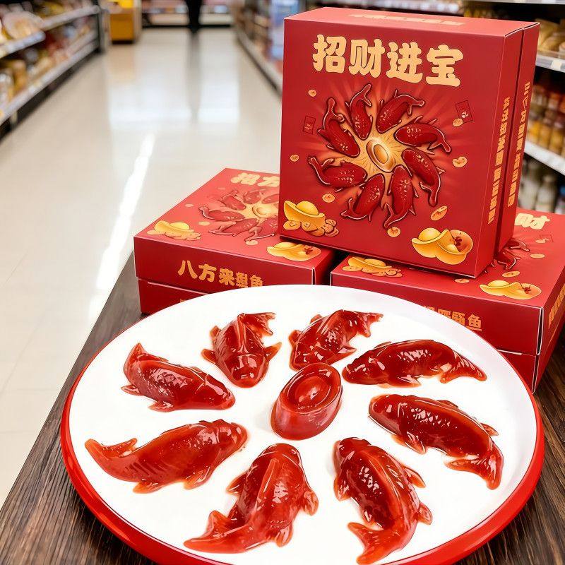 八方来财山楂鱼】锦鲤鱼年年有鱼山楂糕节日摆盘过年年货丽人膳补,零食/坚果/特产,山楂类制品,淘宝优惠券,粉丝福利购,淘宝优惠卷