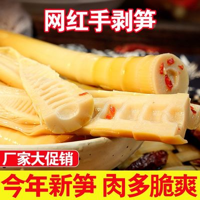 网红手剥笋开袋即食2024新货手撕竹笋香辣泡椒酸笋尖抖音推荐同款