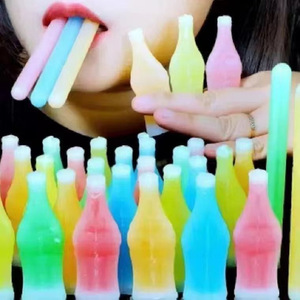 网红蜡瓶糖蜡棍辣皮直播咀嚼声控夹心腊瓶糖果零食蜡平可食用蜂蜜