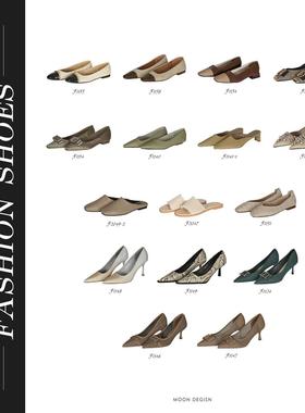 MOON慕空样板房衣帽间卧室鞋架摆件装饰品现代轻奢高跟鞋女鞋合集