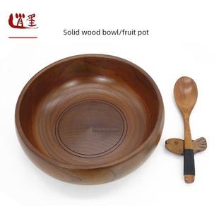 包邮实木大号木钵木碗盖码饭碗菜碗面碗汤碗饭店餐馆酒店足浴餐具