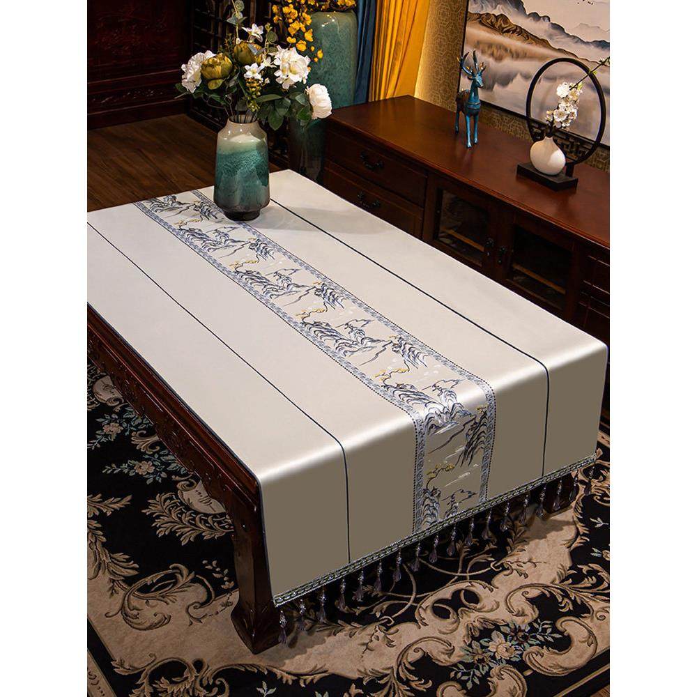 斯堪的纳维亚新中国风防水咖啡桌布织物覆盖布家庭客厅餐桌垫矩形