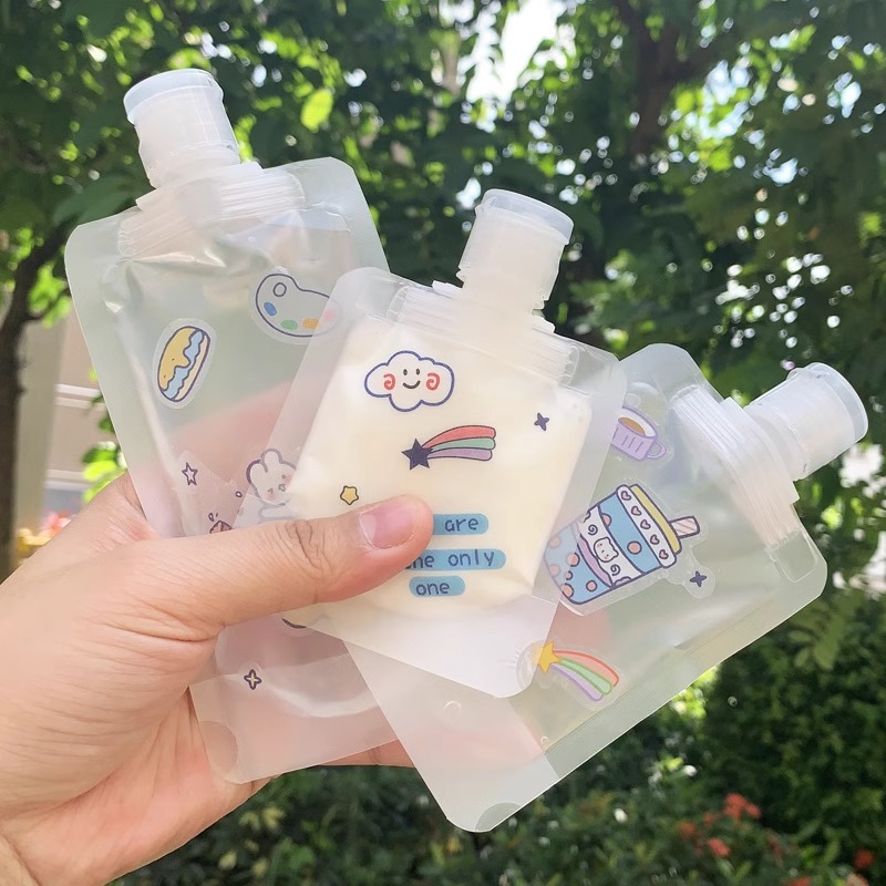 旅行分装袋化妆品分装瓶洗发水沐浴露乳液体洗漱一次性便携分装袋