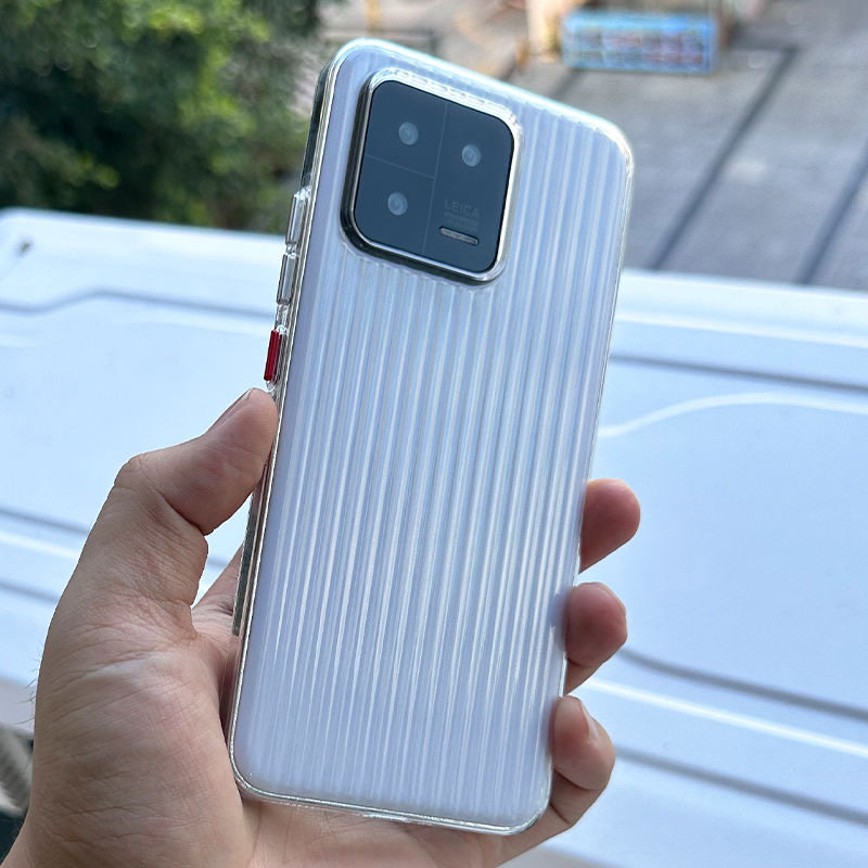 【不发黄硬壳】14适用小米17手机壳Xiaomi15sPro立体条纹13Ultra高透明PC亚克力防爆高透明瓦楞轻薄男女简约