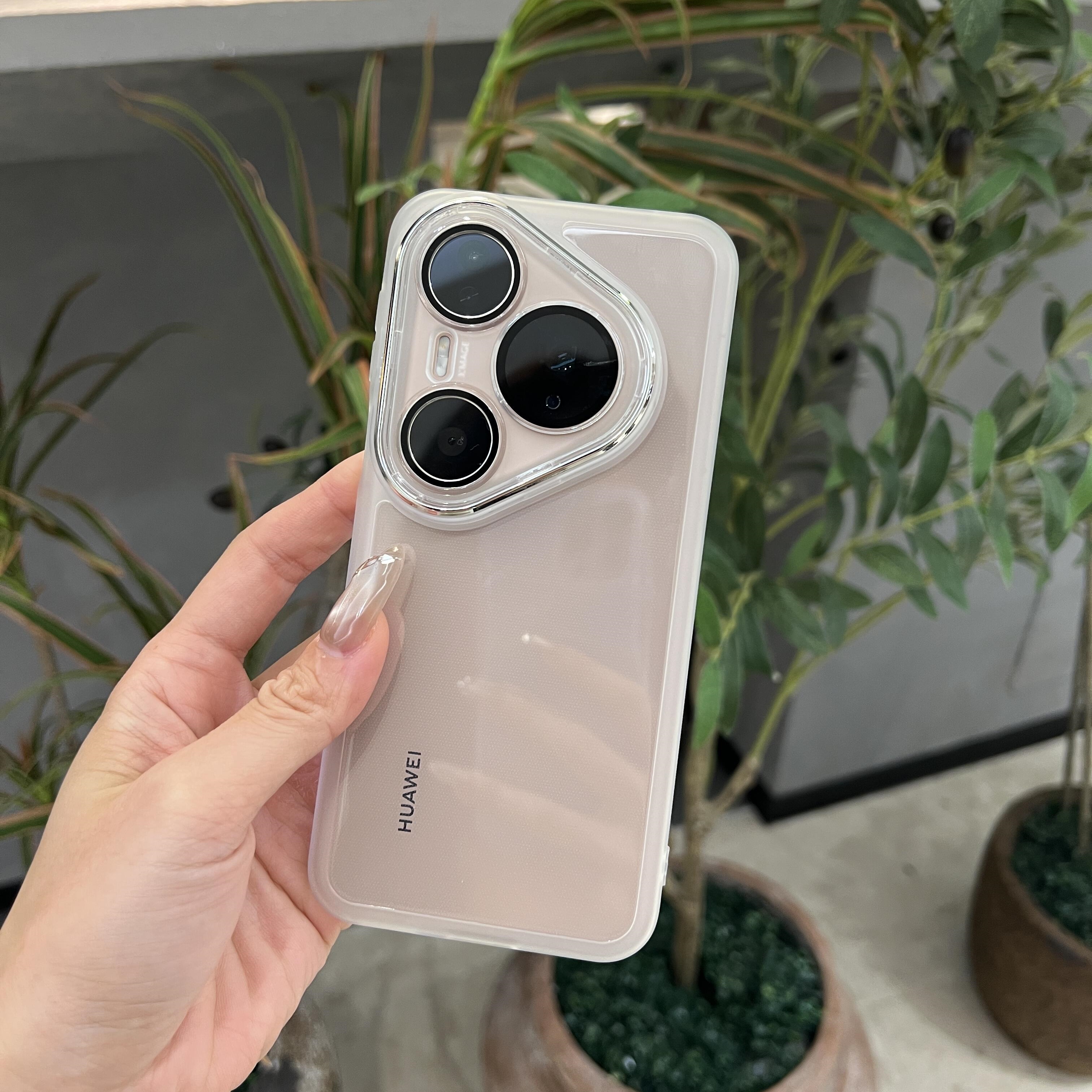 高级感透白色适用华为Pura80Pro+手机壳pura70ultra自带镜头膜p70pro透明P60全包P50e防摔p40磨砂边30软硅胶