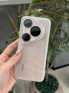高级感透白色适用华为Pura80Pro+手机壳pura70ultra自带镜头膜p70pro透明P60全包P50e防摔p40磨砂边30软硅胶