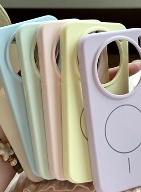 手感软糯~马卡龙奶黄色液态硅胶适用小米15ultra手机壳15/14pro全包绿13细圈磁吸x200promini耐脏X200S保护套