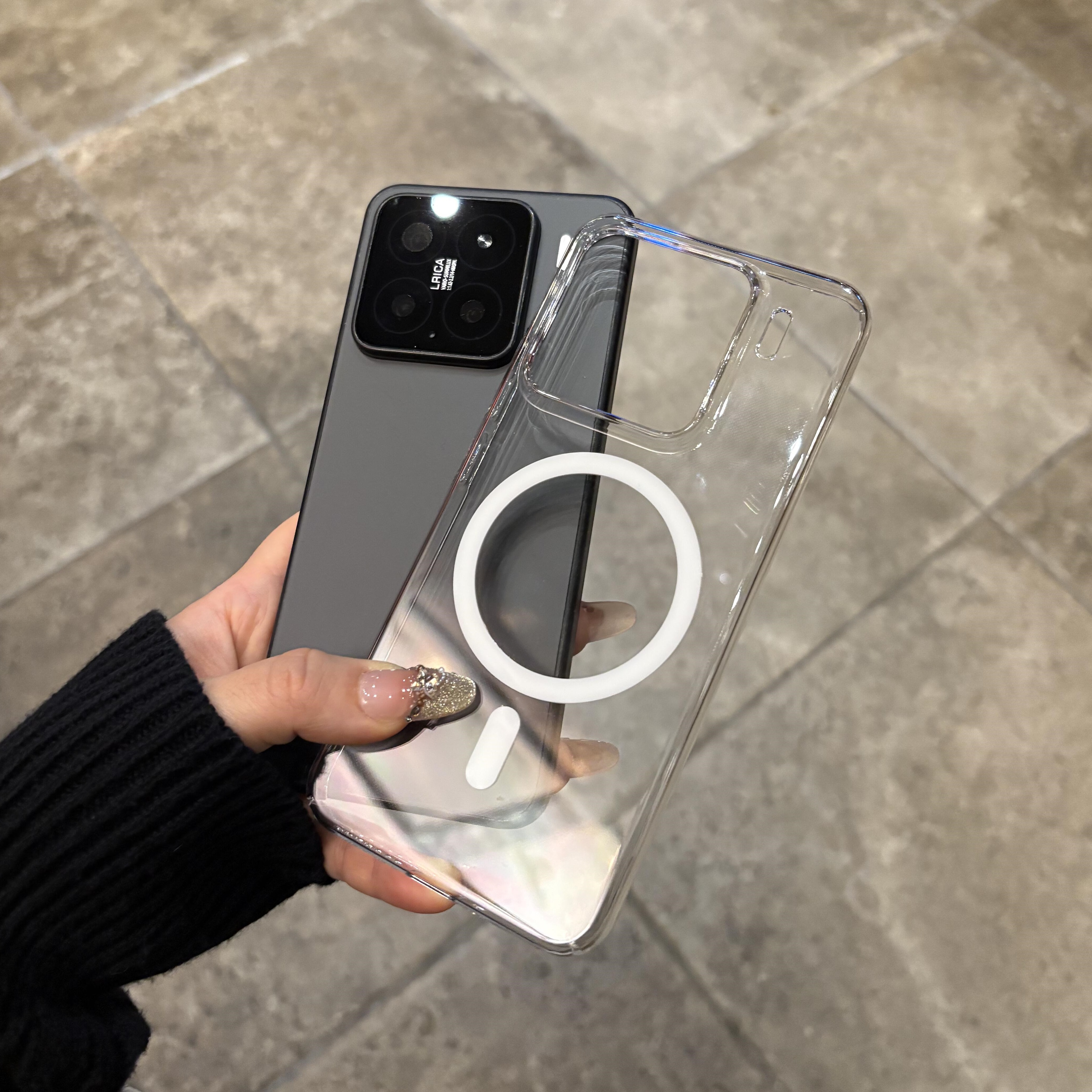 【清水壳】透明Magsafe磁吸适用小米15手机壳Xiaomi15/14pro简约14Ultra全包硬轻薄13不发黄裸机感男女款大孔