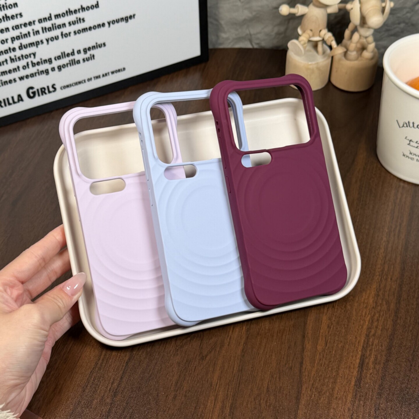 ins波漾无植绒磁吸桑绒紫色适用小米17promax手机壳液态硅胶Xiaomi17全包防摔软糯华为Mate80Pro情侣款保护套