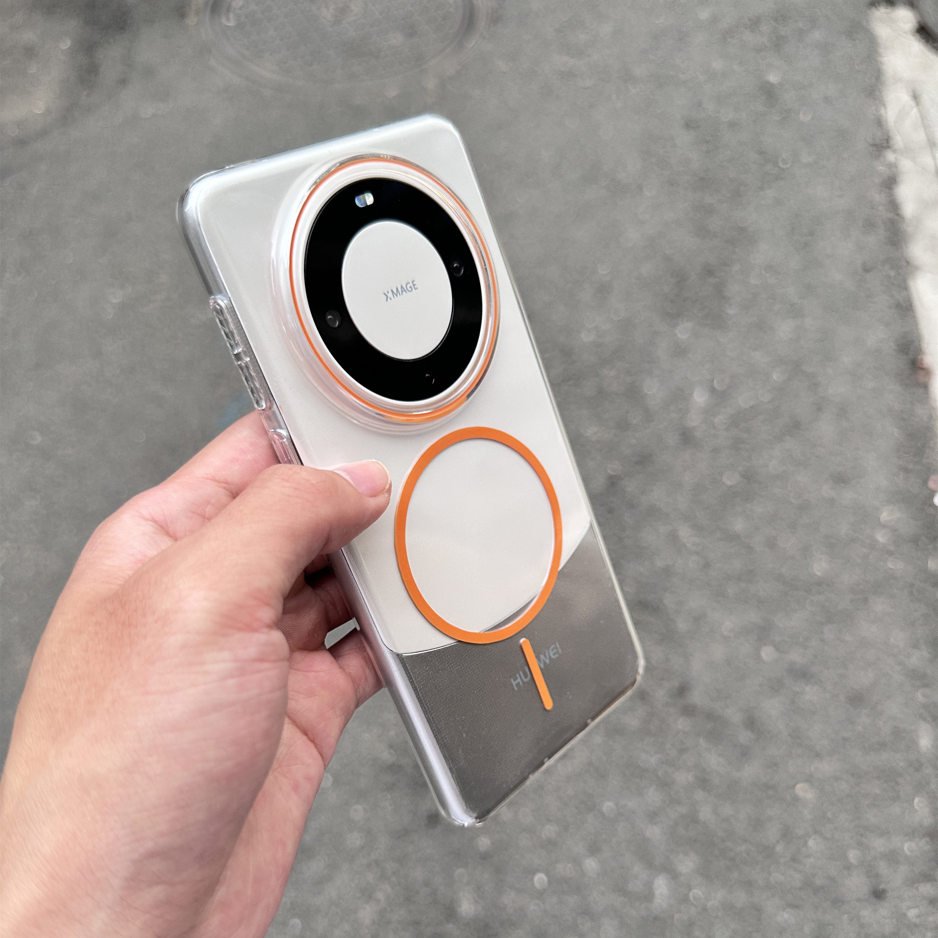 不发黄橙色细圈磁吸适用华为mate70pro手机壳mate60/50超薄裸机手感mate40透明男女Mate60Pro+大孔保护套新款