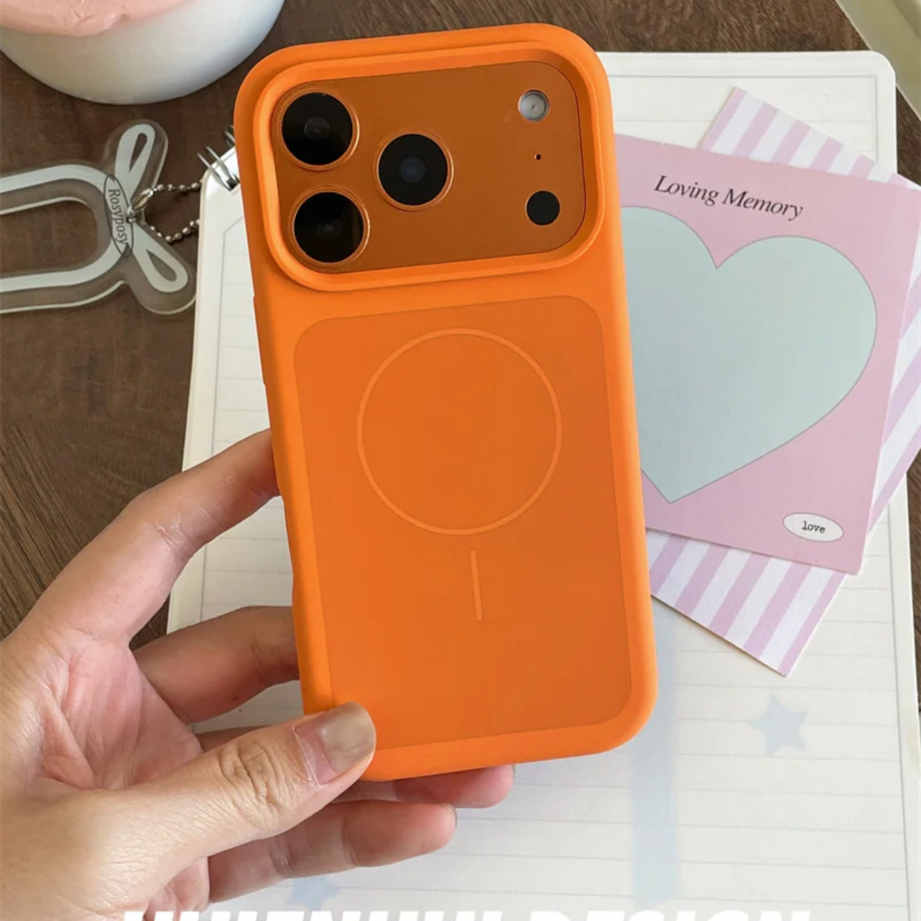 南瓜橙色秒变磁吸液态硅胶适用苹果17Pro手机壳iPhone17promax软糯全包内植绒新款防摔情侣保护套撞色高级感