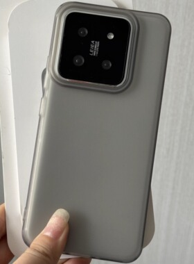 【高品质透黑软壳】高级感磨砂适用小米14手机壳13Pro大孔12X方形简约11时尚半透明耐黄硅胶灰色轻薄男女新品