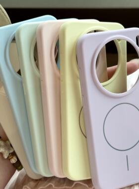 手感软糯~马卡龙奶黄色液态硅胶适用vivoX200promini手机壳X200S全包曼波绿Ultra细圈磁吸findx8s耐脏保护套