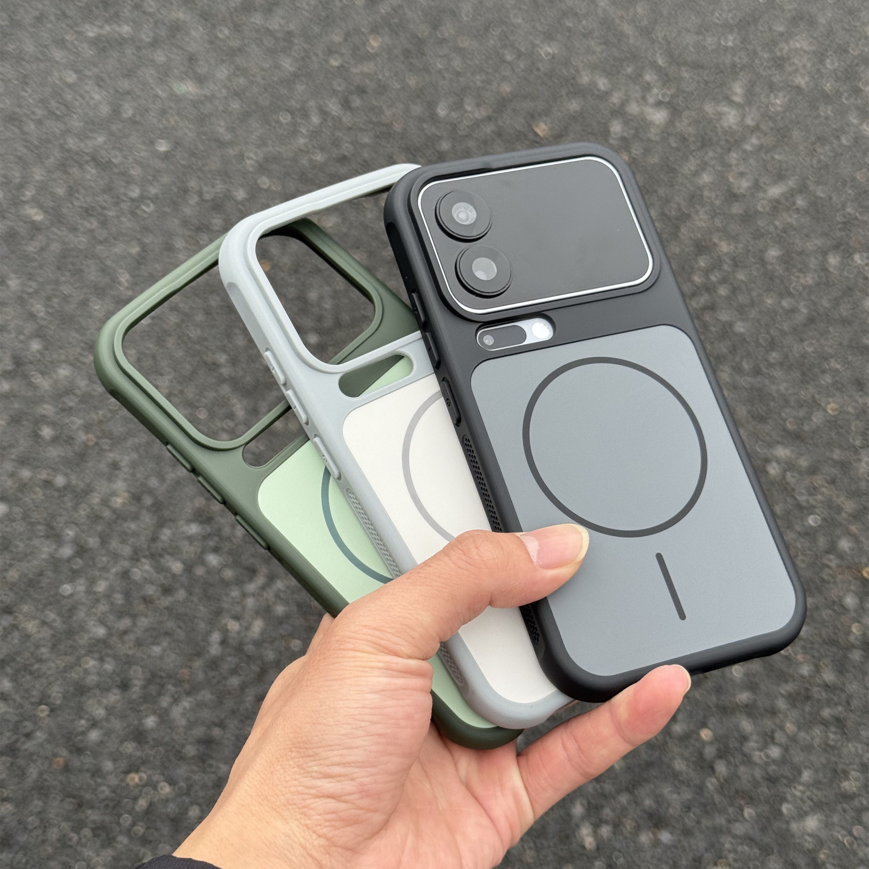 新款秒变肤感散热网孔适用小米17Promax手机壳军绿色Xiaomi17/15全包17Pro细圈磁吸15pro14pro防摔保护套男女