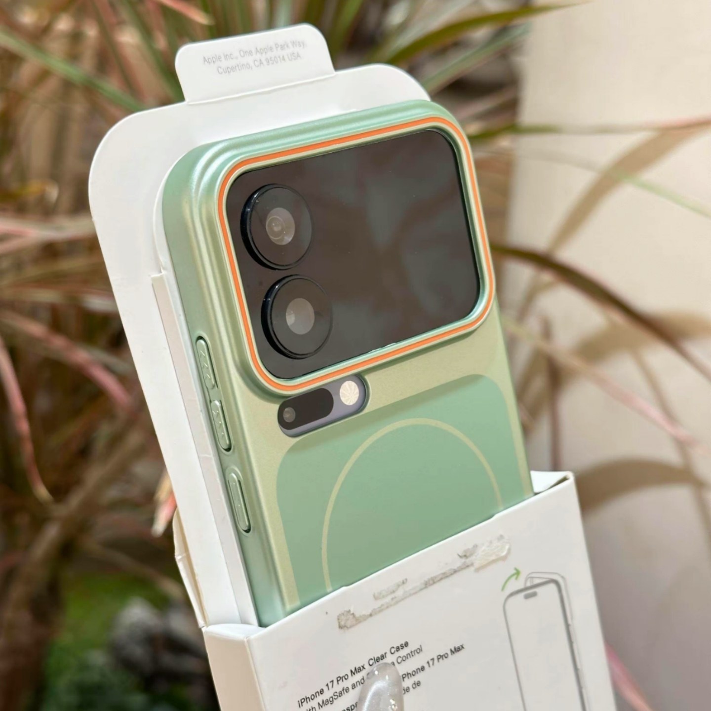 金属漆仿原时尚青绿色适用小米17promax手机壳17Pro简约Xiaomi17细圈磁吸充电薄款全包硬壳撞色大孔镜头情侣