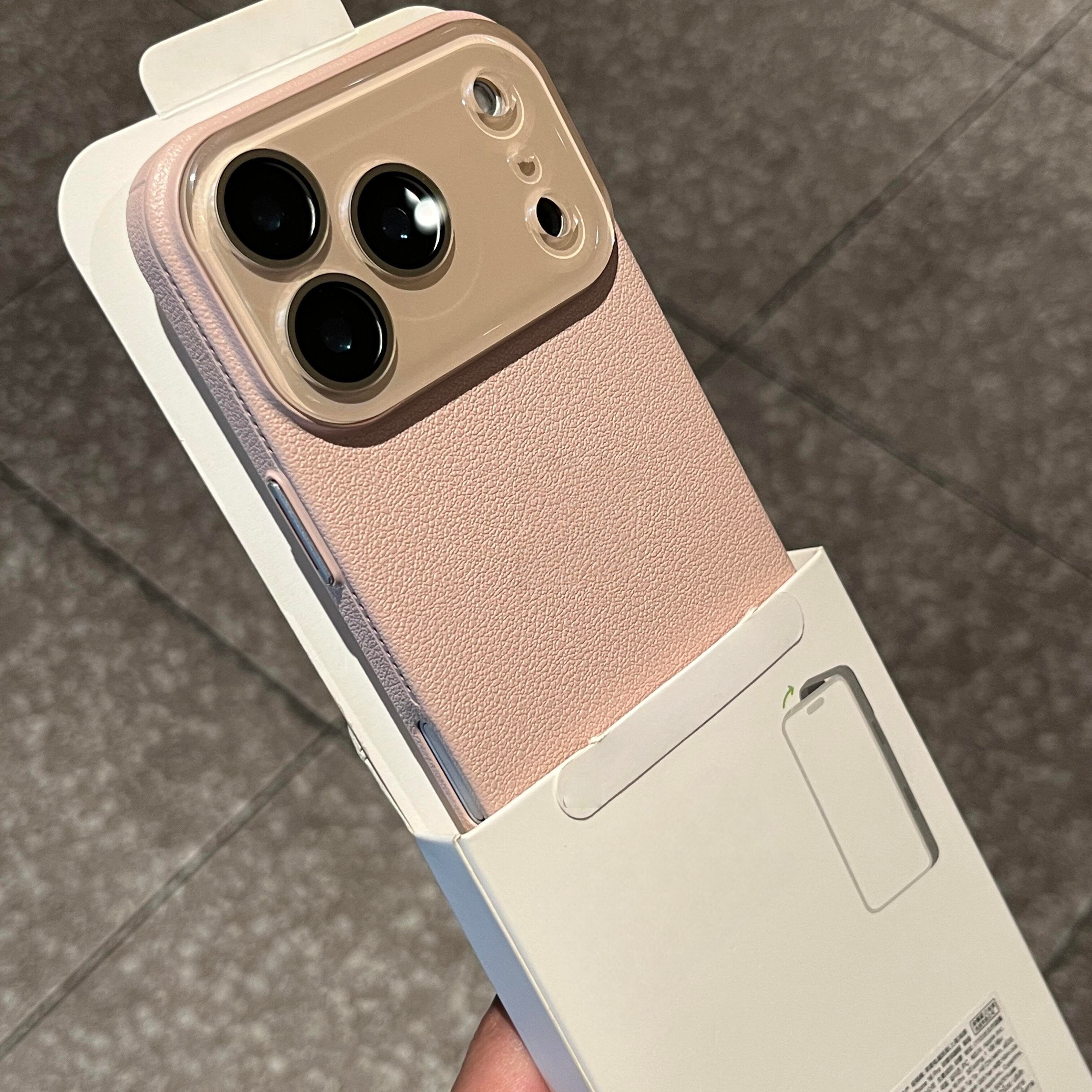 白月光呀!适用苹果17手机壳iPhone17ProMax水晶镜头16plus荔枝纹仿素皮11全包15金属按键17air硬14白色1312