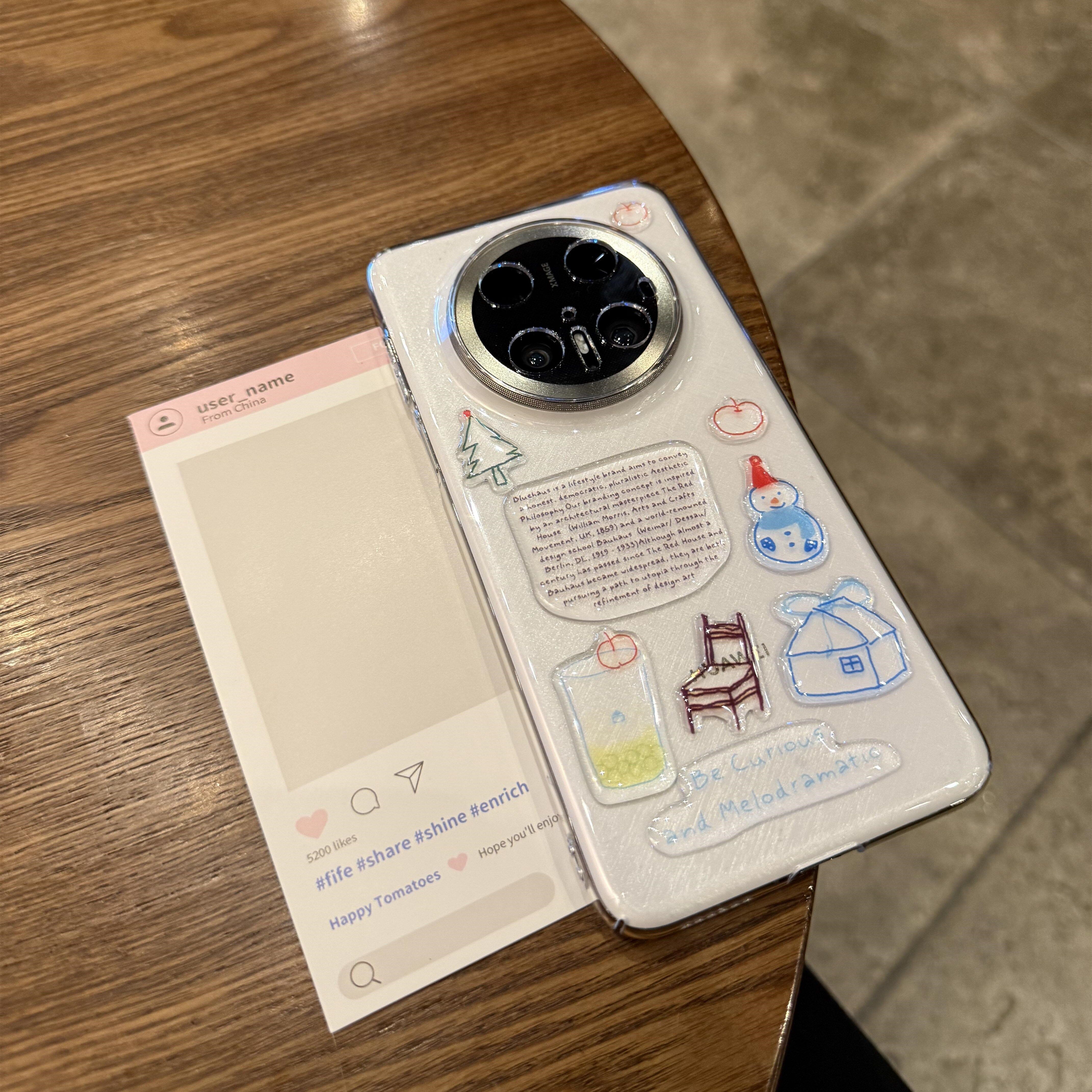 适用华为mate70PC透明贴纸保护壳