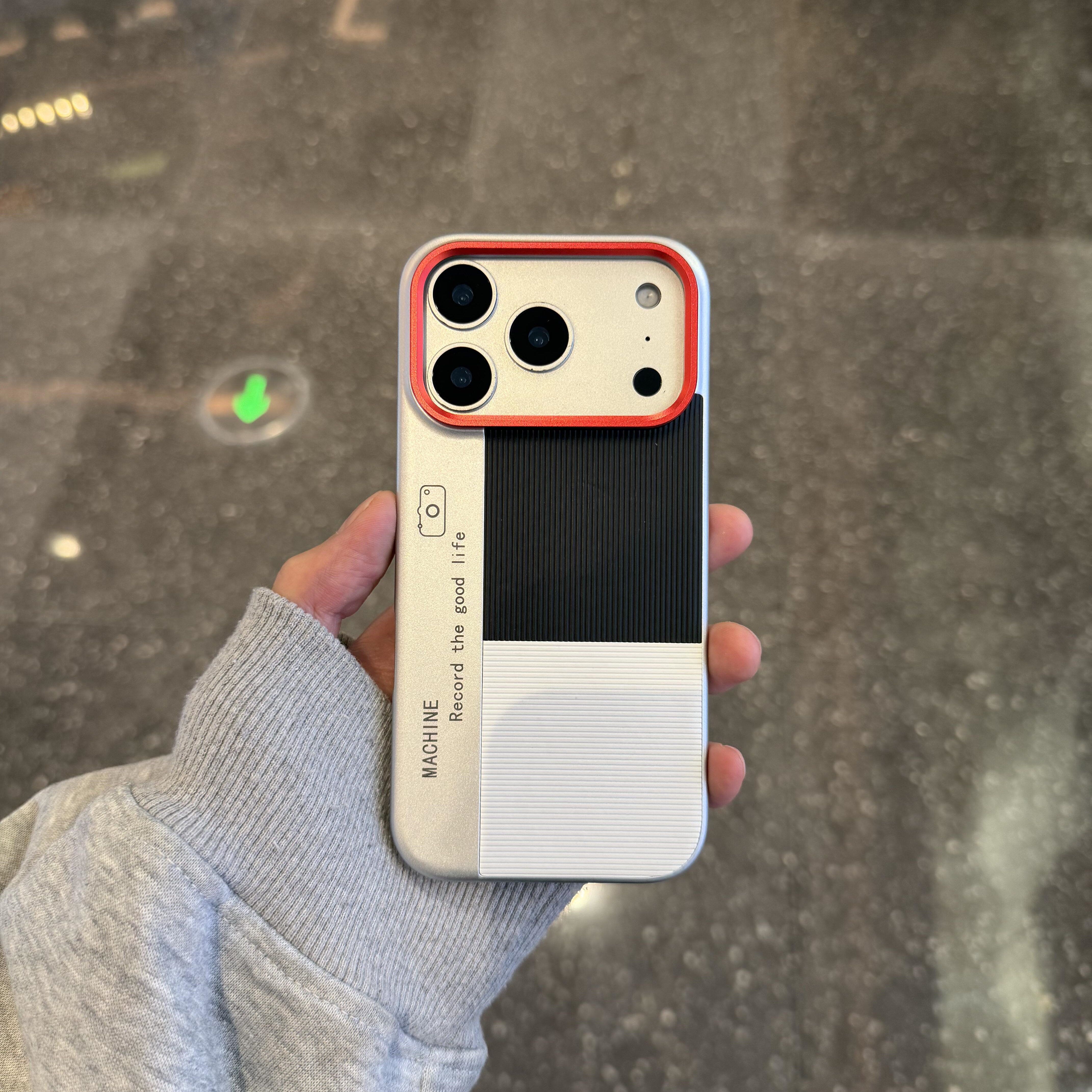 秒变黑白三拼色相框适用苹果17promax手机壳电镀iPhone16Pro高颜值iphone15pm金属镜框AIR硬壳全包竖纹情侣款