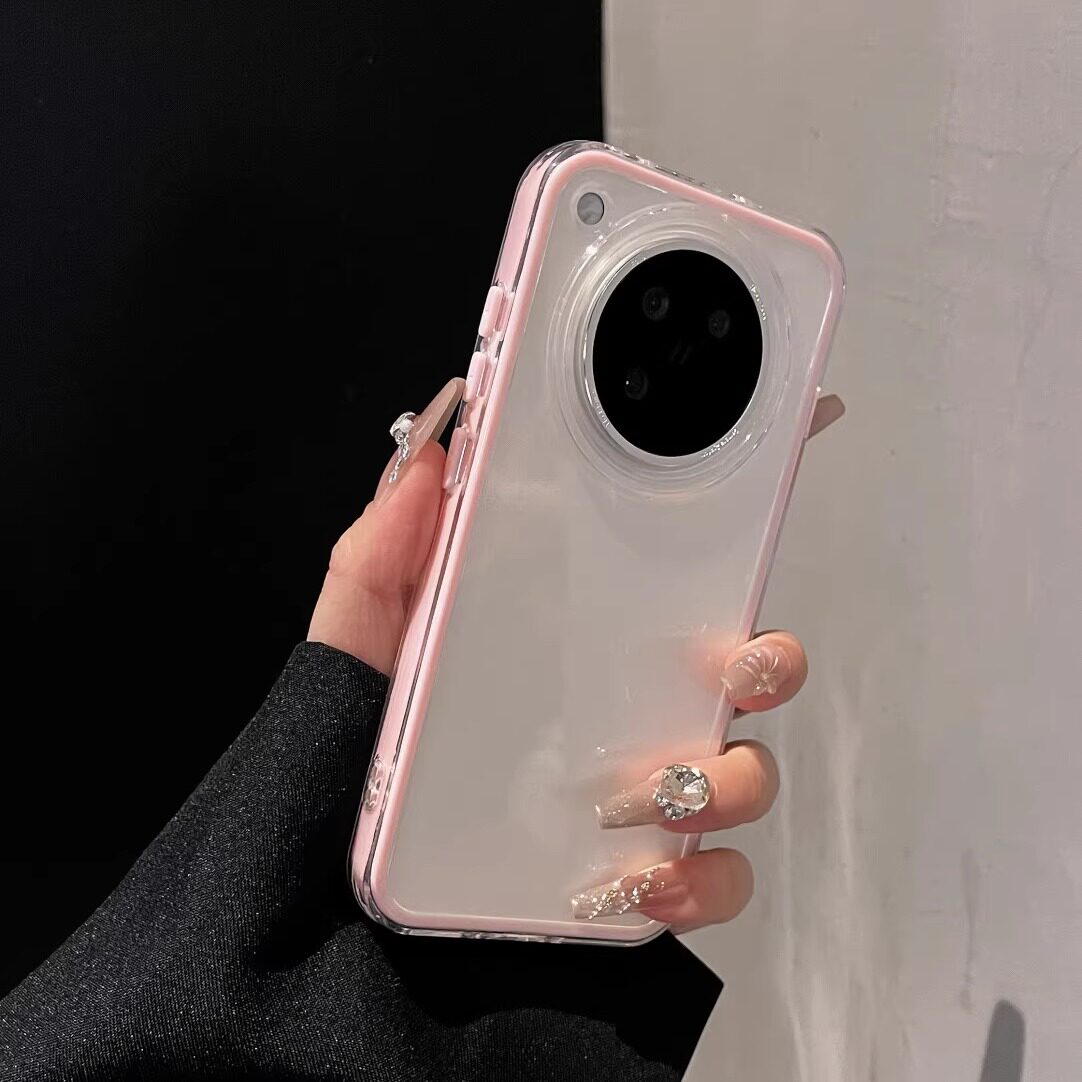 高颜值马卡龙粉色透明适用OPPOFindX8S+手机壳findx8ultra防摔findx9pro二合一全包X7可爱X6简约Reno14白色13