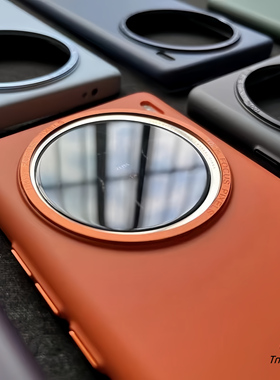 夏日活力橙色轻薄款适用vivoX100手机壳X100pro时尚iQOO12简约金属镜头框大孔男女款独立按键纯色肤感硬壳ins