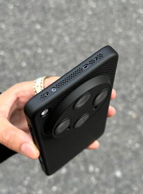 高级黑色全方位蜂窝孔散热A5适用OPPOFindX8Pro手机壳findx8s+轻薄镂空Ultra硬Reno14带镜头膜13简约10夏款12