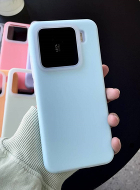 果冻奶蓝色液态硅胶适用小米15手机壳15Pro全包情侣14Ultra磁吸款Xiaomi14内植绒大孔防摔耐脏莓粉纯色简约套