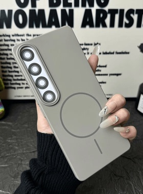 高级钛灰色柔润适用魅族21Pro手机壳简约Meizu21肤感Magsafe细圈磁吸三星S25Ultra全包s24+硬壳s23fe超薄s22