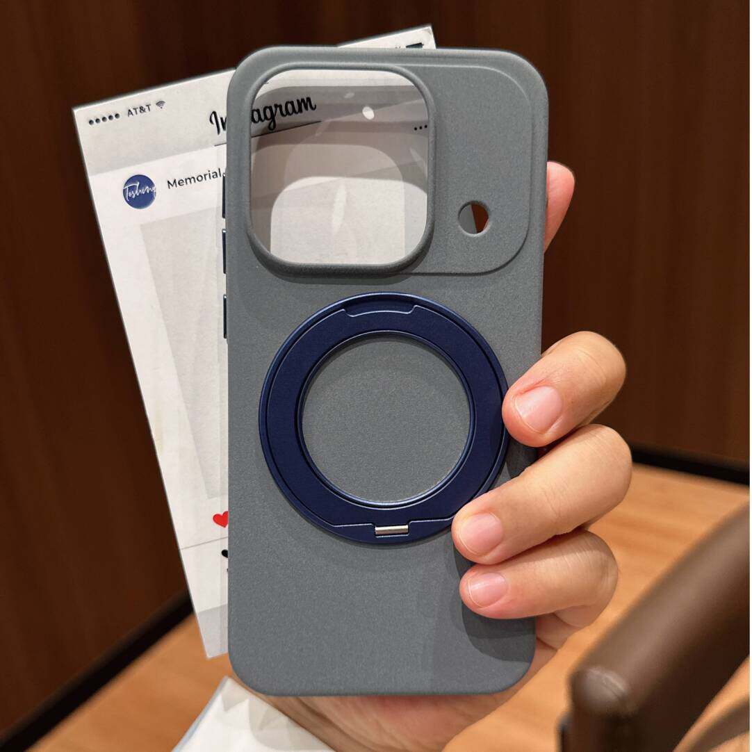 岩砂高级灰色适用OPPOFindX9SPro手机壳一加15T新款360°旋转合金支架findx9ultra磁吸金属按键防指纹硬壳男