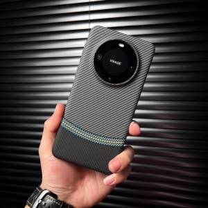 凯夫拉纹理适用华为Mate60Pro手机壳高档碳纤维线条MATE60Pro+简约高级感男生轻薄大孔硬壳时尚ins轻奢商务潮