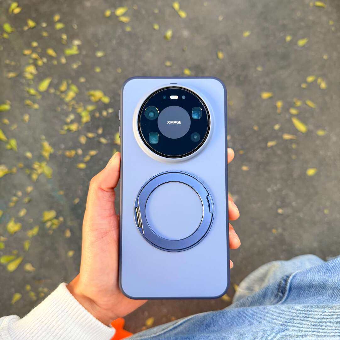 新款商务深海蓝色高档肤感适用华为mate80手机壳无界系列简约promax磁吸旋转支架全包软边防摔不会发黄保护套