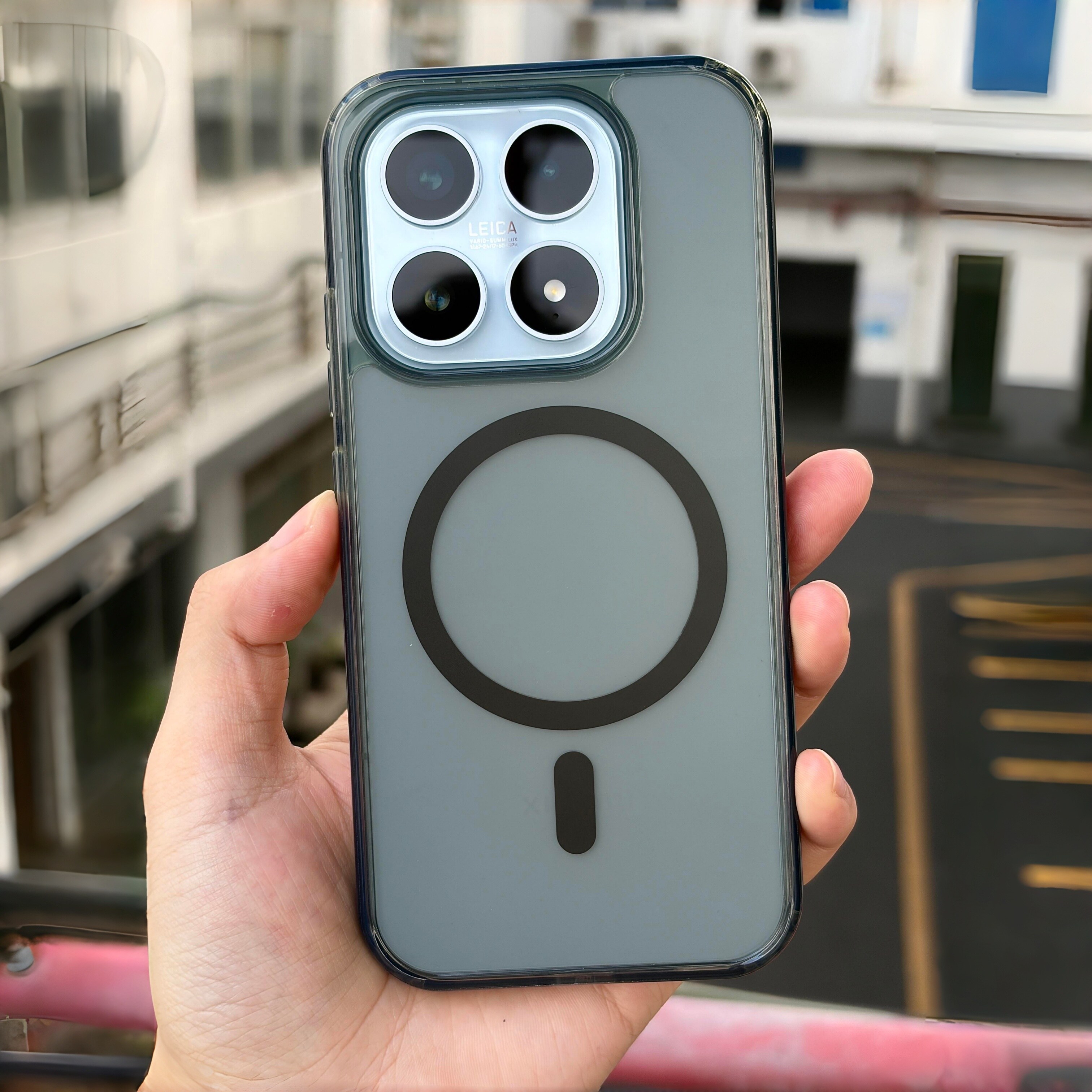 强磁肤感水墨黑色适用小米17Promax手机壳磁吸简约15磨砂不沾指纹14轻薄防摔拜耳材质不会发黄高级透明保护套