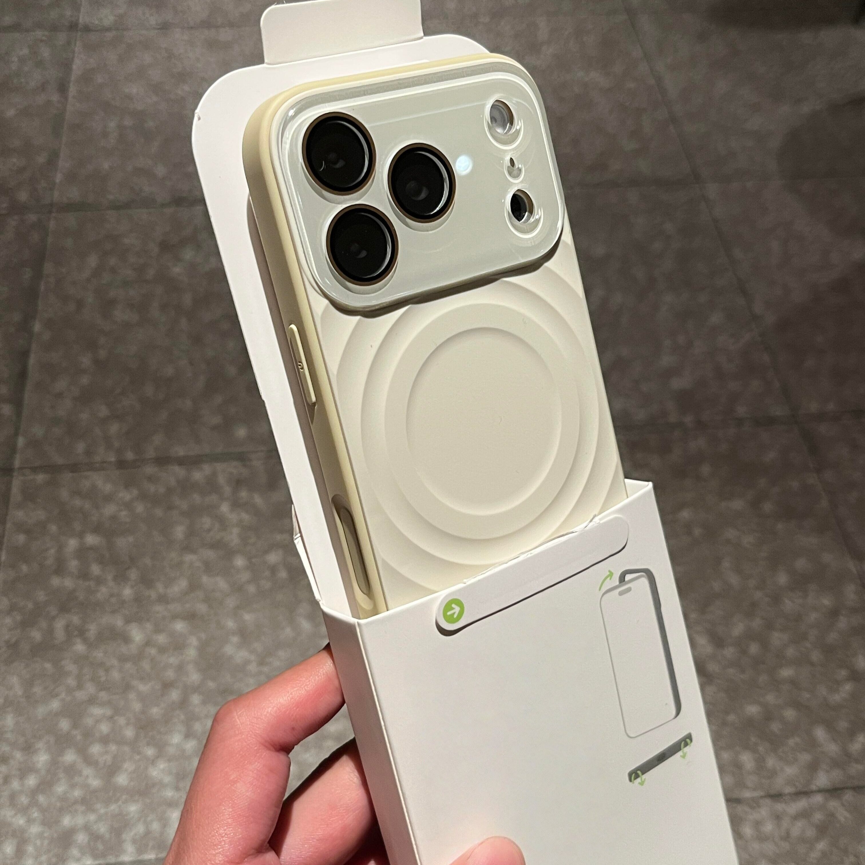 古董白色波漾液态大视窗适用苹果17promax手机壳硅胶防摔iPhone17/16Pro高颜值15PM全包镜头膜保护套男女新款