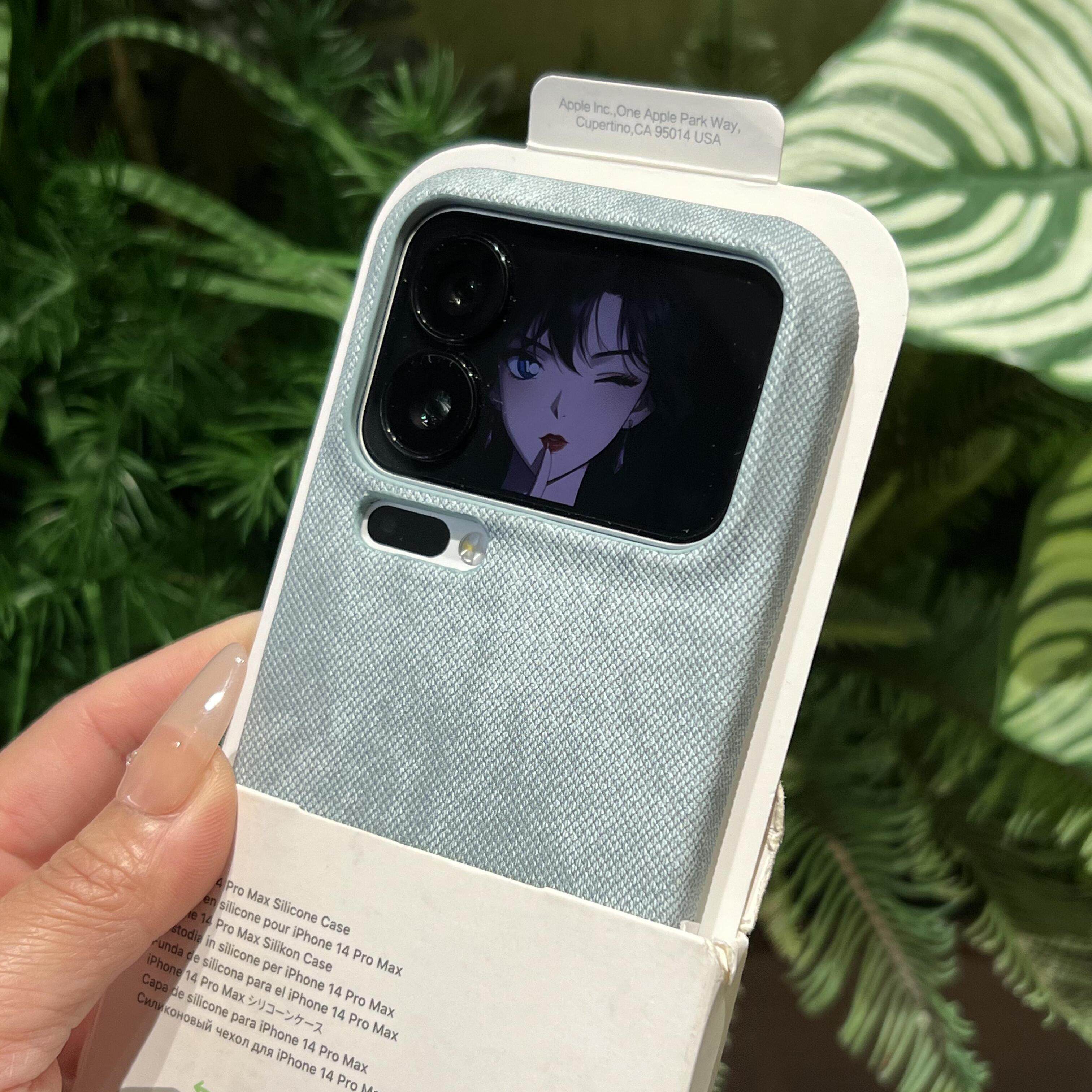 复古港风烟灰蓝色适用小米17promax手机壳Xiaomi17/15Pro半包潮款15Ultra防摔14pro牛仔布纹13男女防指纹个性