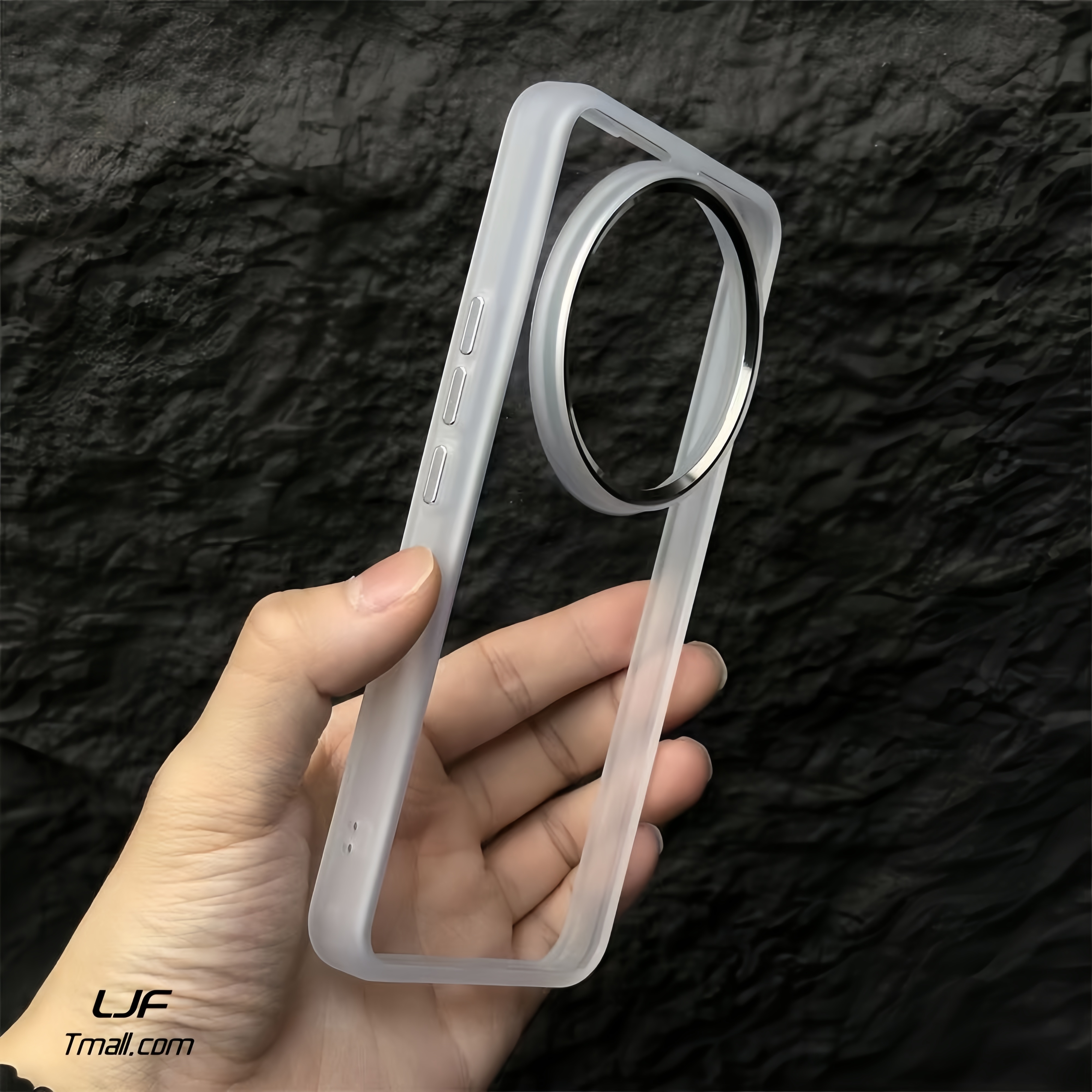 高级透白色金盾亚克力适用vivoX200Pro手机壳X200mini简约ultra大孔金属镜框按键肤感软边全包防摔磁吸钛灰色