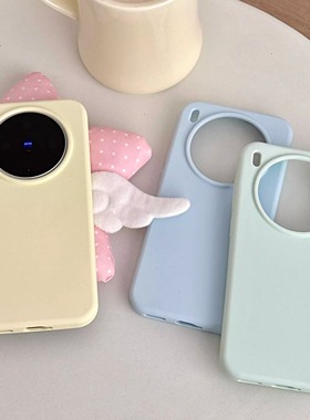 奶乎乎~软糯奶黄色适用vivoX300pro手机壳液态硅胶X200Ultra橡皮擦手感x200promini全包X100S内植绒防摔X90女