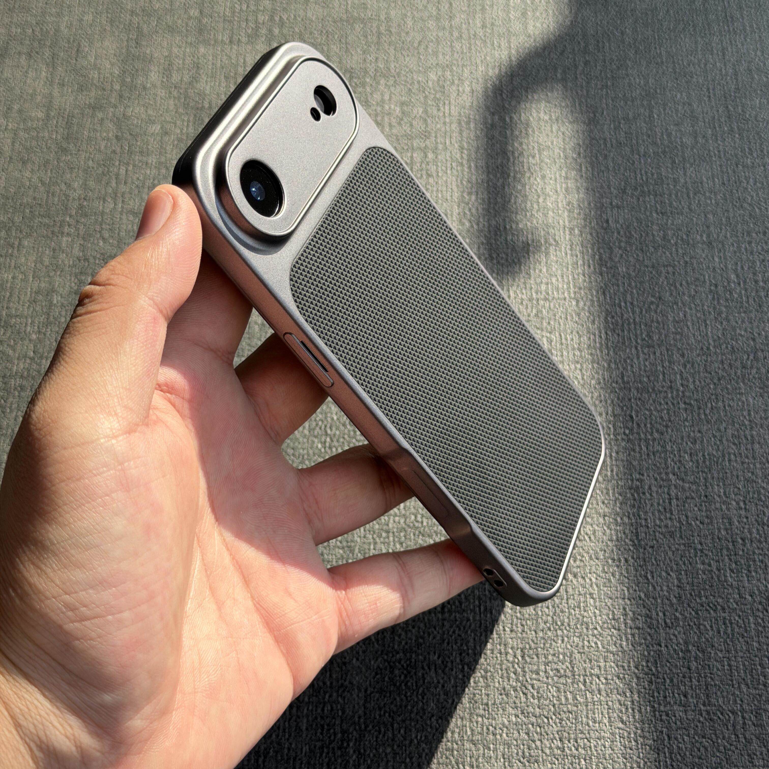 电镀菱纹新款适用苹果Air手机壳iPhone17promax磁吸16颗粒感Mate80/70Pro+黑色60全包小米15双挂绳13防摔14硬