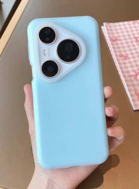Baby果冻奶蓝色适用华为Pura80Pro+手机壳pura70ultra橡皮擦手感p80软糯p60pro植绒液态硅胶保护套p50e全包40